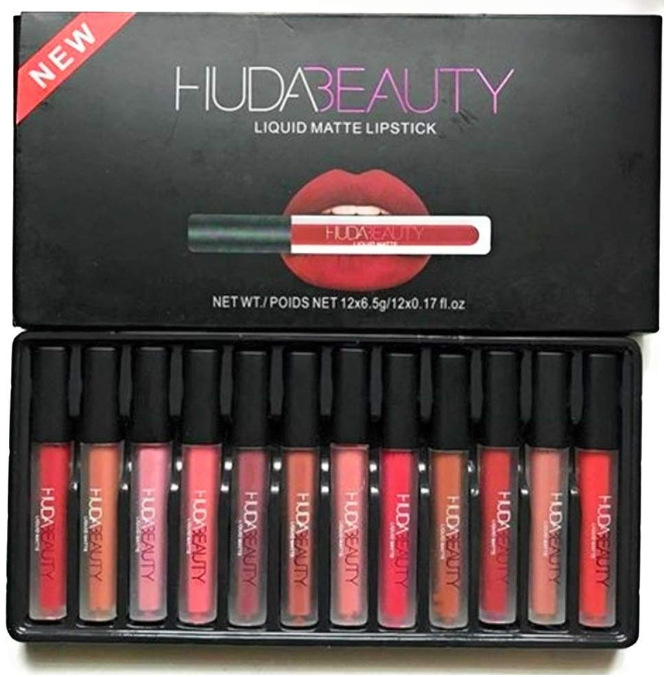 Huda Beauty 12 Pcs Liquid Matte Lipsticks Set