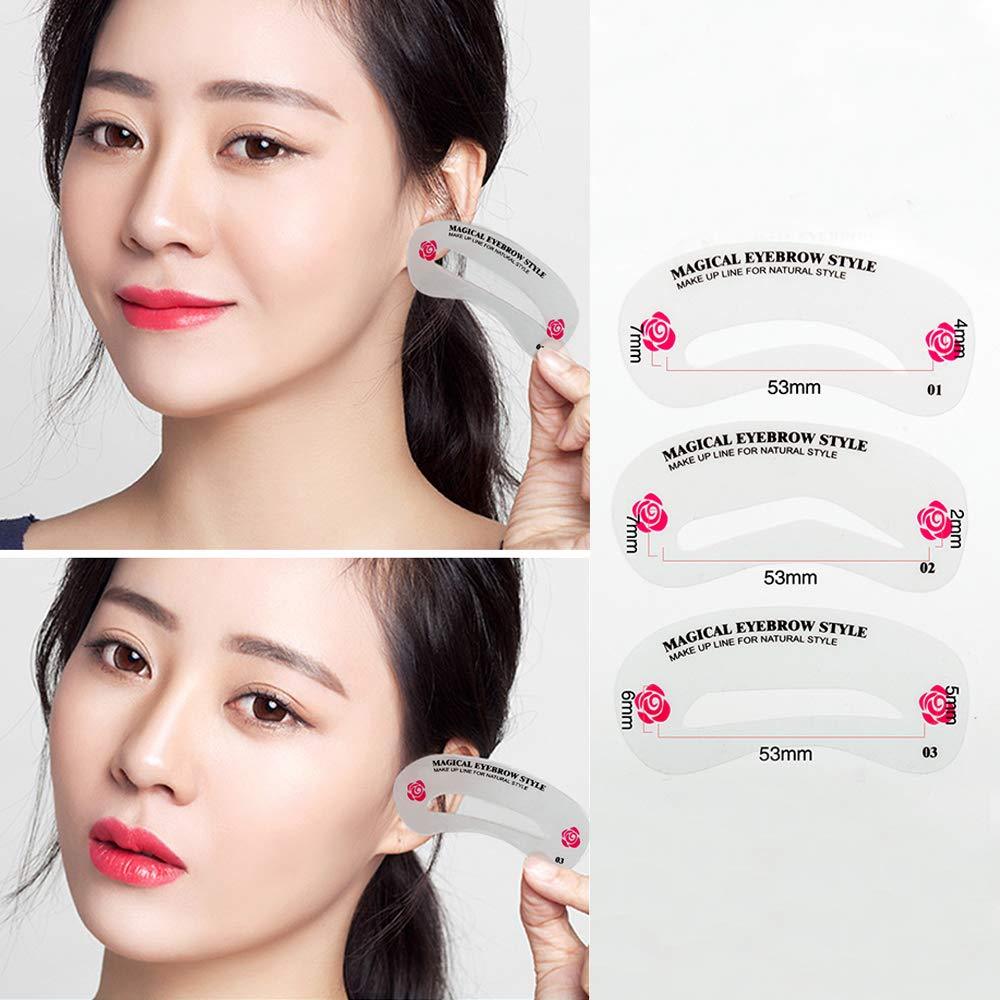 3 Styles Shape Frame Mini Eye Brow Class Drawing Guide Shaping Stencils Grooming Soft ssfrcls4h-3