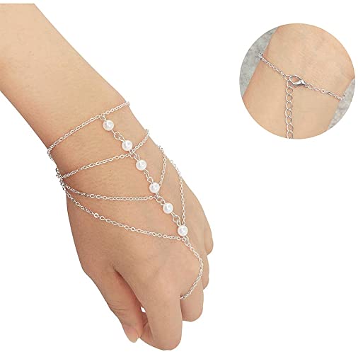 Simple Heart Pendant Chain Bracelet Link Connected Gold Plated Wide Finger  Ring Bracelets For Women Link Hand Harness Jewelry | Fruugo AE