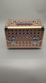 Cosmetic Box Makeup Jewelry Nail Organiser Portable Case Storage Box Rose Gold  cobrgz4e-f
