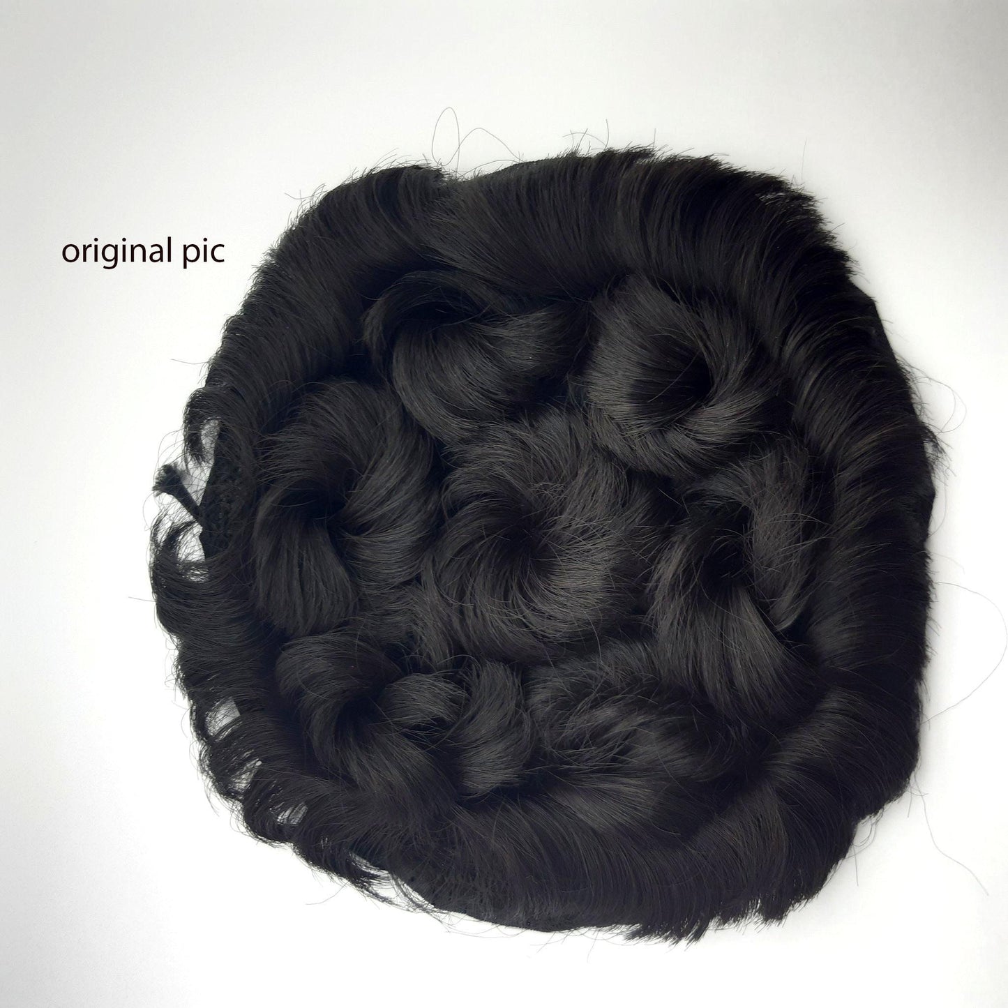 Curly Chignon Hair Clip In Hairpiece 7 Star Extensions Bug/Ash /Black/Flaxen Color Synthetic Chignon For Women  hefrbkd6a-4