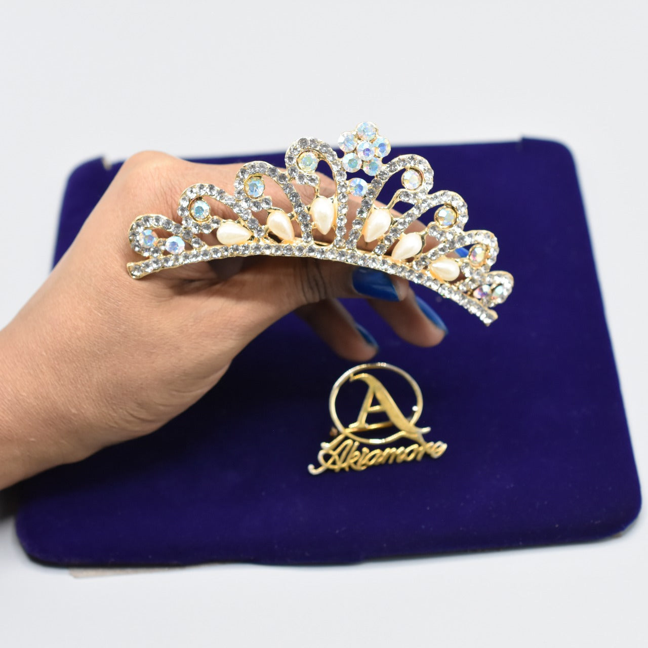 Wedding Hair Accessoriedding Hair Tiara Crystal Bridal Tiara Crown Silver Color Diadem Veil Tiaras Wes Headpieces Head Jewelry