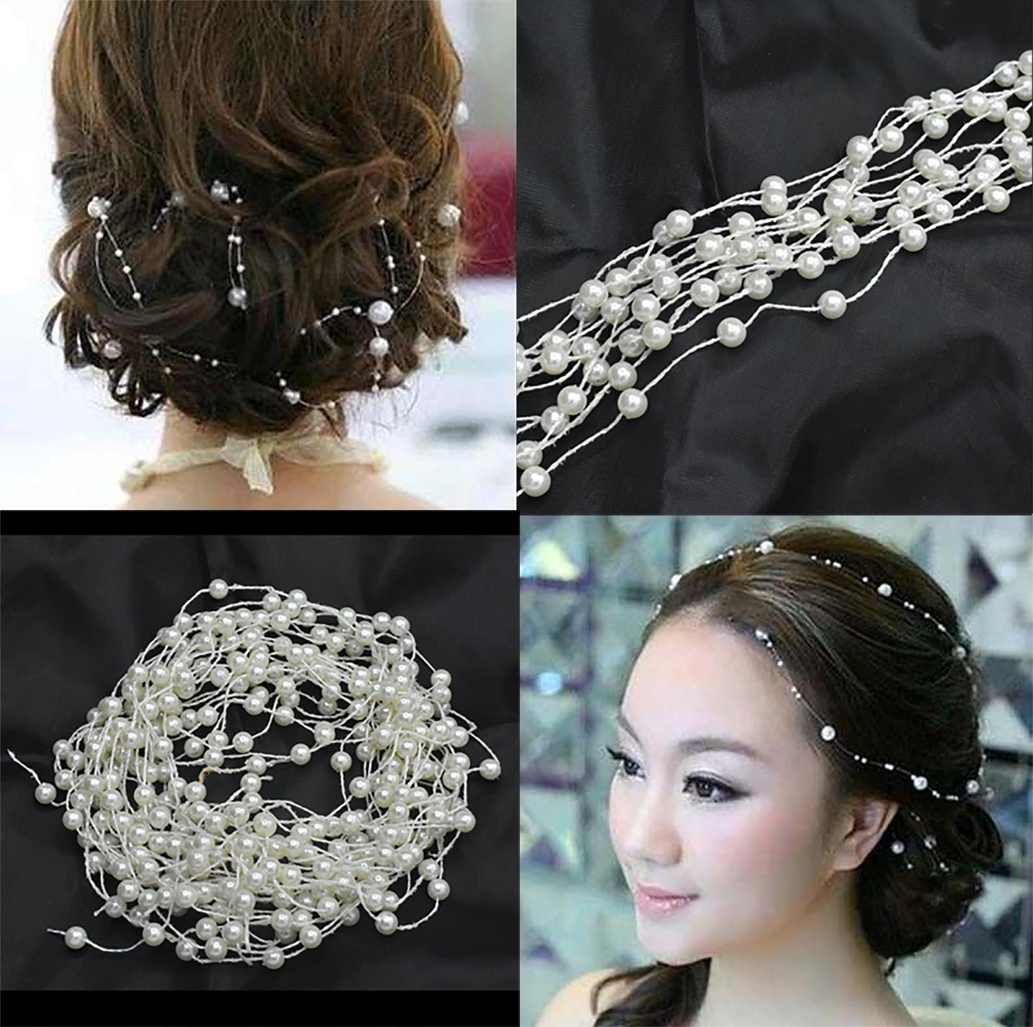 1 Pcs Wedding Hair Accessories Bridal Hair Decor Headband Studded Pearl Hairpins Bride Party Headpiece Jewelry Headdress