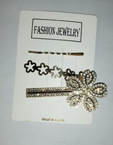 3pcs set rendom design Gold Rhinestone Scissors Pearls Hairpins Hair Clips Hair Accessories