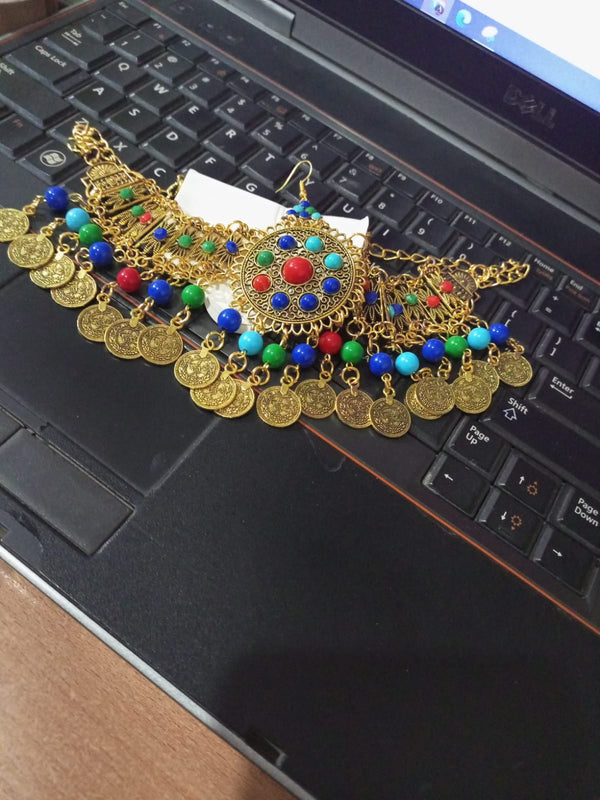 afghani matha patti golden