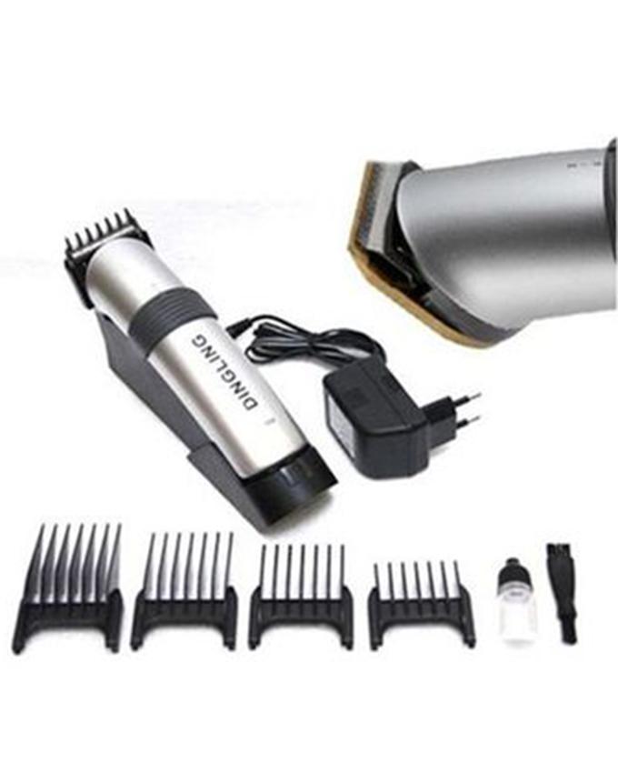 Original Trimmer Shaver Trimmers Shavings Set/Kit Moveable Head and Turbo Speed - Silver Dinglong RF-609X 100% Original rechargeable with charge base Hair And Beard shaving machine And Grooming For Men for hair cutting special for professional