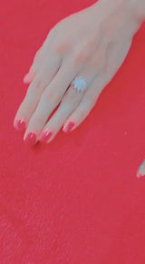 Women Ring Opening Rotatable Shiny Rhinestone