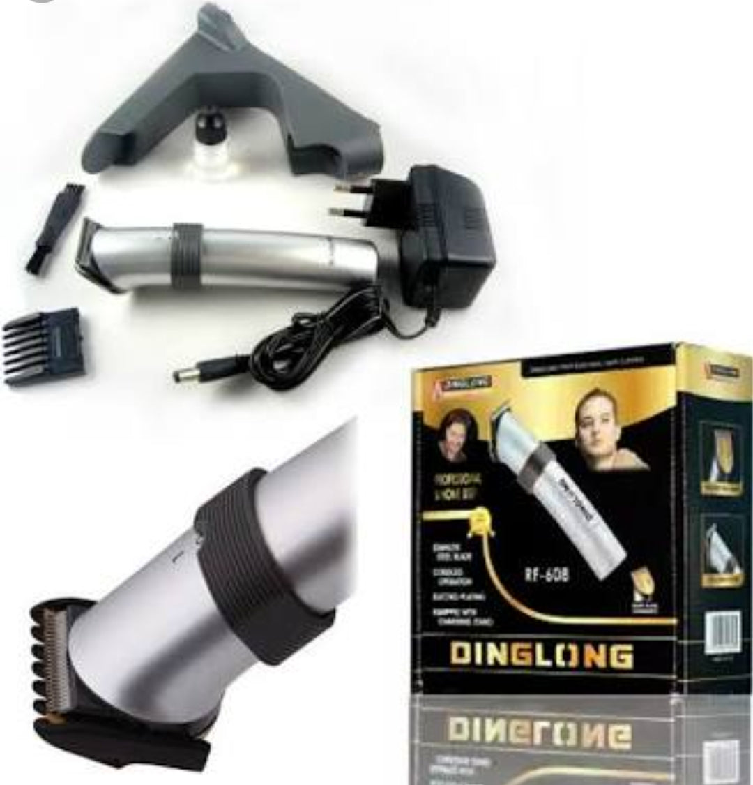 Original Trimmer Shaver Trimmers Shavings Set/Kit Moveable Head and Turbo Speed - Silver Dinglong RF-609X 100% Original rechargeable with charge base Hair And Beard shaving machine And Grooming For Men for hair cutting special for professional