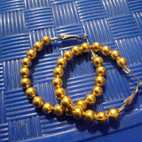 BALI WITH PEARLS ROUND GERMAN STYLO EARRINGS FOR GIRLS AND WOMEN Beads Metal Hoop Earring  egfrpdc2f-a