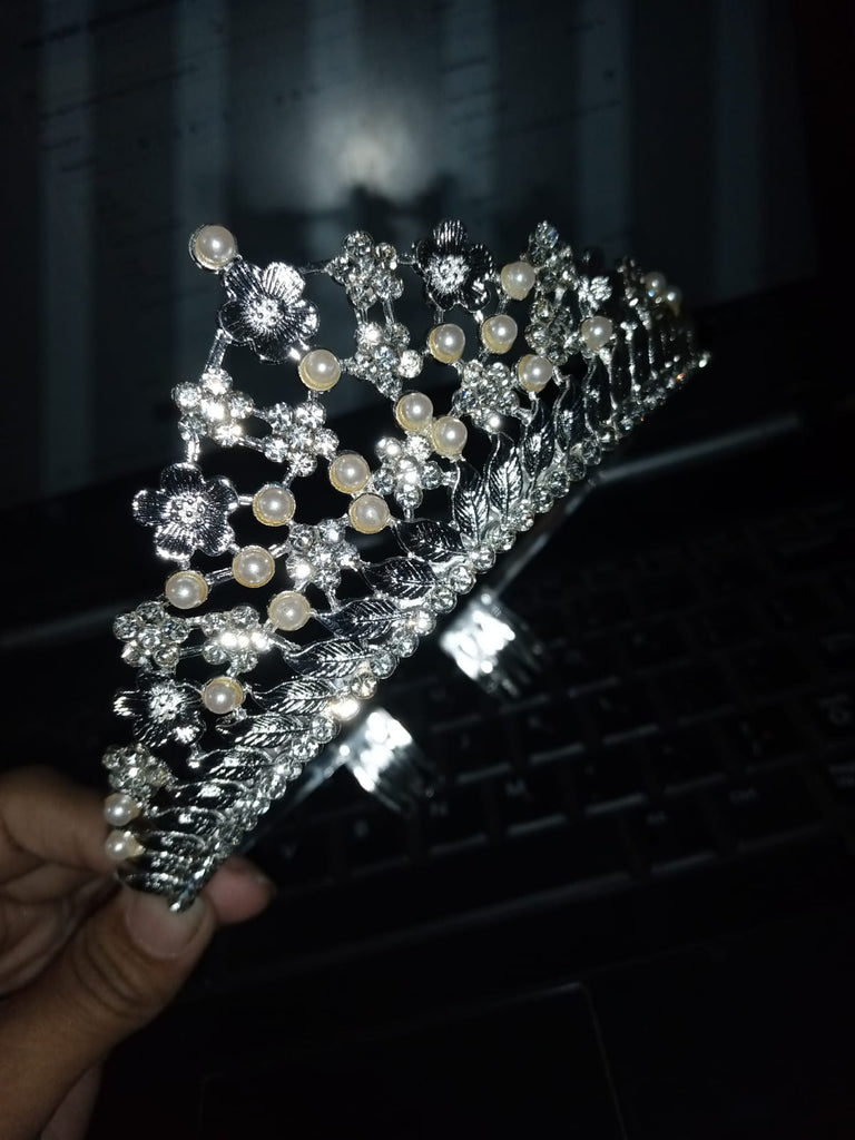 Luxury Big Crystal Rhinestone Crown Wedding Tiara Hair Accessory