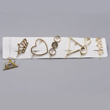 6pcs set Gold Rhinestone Scissors Pearls Hairpins Hair Clips Hair Accessories