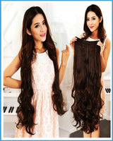 Remei Extensión de cabello mperatura, doradosintético, 5 Clips en extensión Haistyle, fibert de alta te, marrón, negro