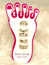 5PCS Hand and Foot Adjustable Toe Ring for Women Girl Fashion Simple Knuckle Stackable Open Band Hawaiian Beach Jewelry fgfrgdf2d-1