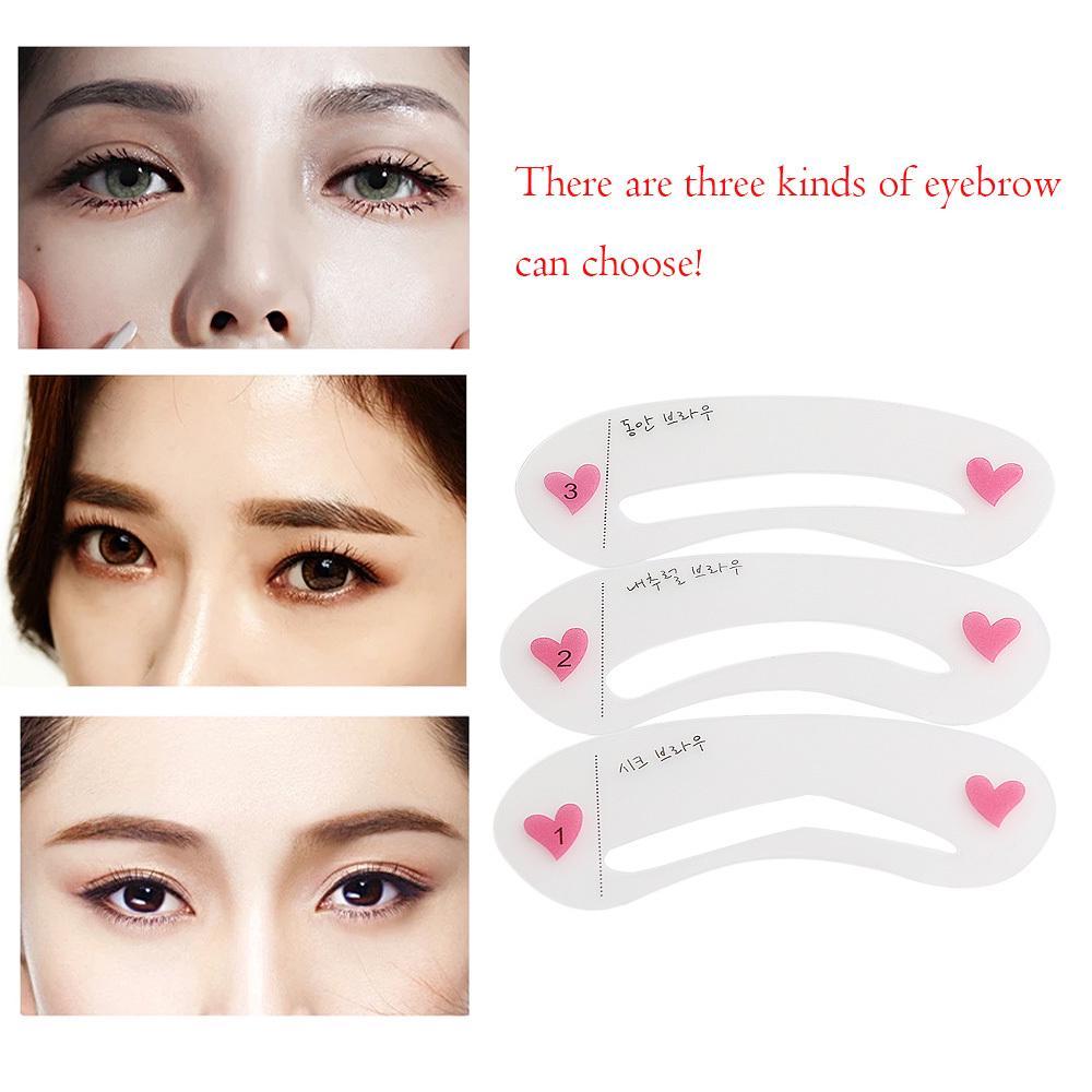 3 Styles Shape Frame Mini Eye Brow Class Drawing Guide Shaping Stencils Grooming Soft ssfrcls4h-3
