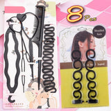 Hair Styling Set, Fashion Hair Design Styling Tool Accessories DIY Hair Accessories Tool Kit Hair Sculpting Tool Kit, Magic ple Quick Spiral Braide  htfrbks6j-1