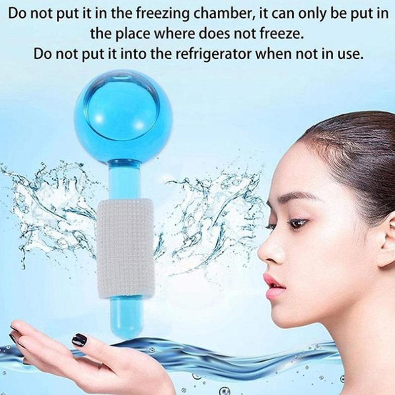 Large Beauty Ice Hockey Energy Beauty Crystal Ball Facial Cooling Ice Globes Water Wave For Face and Eye massage