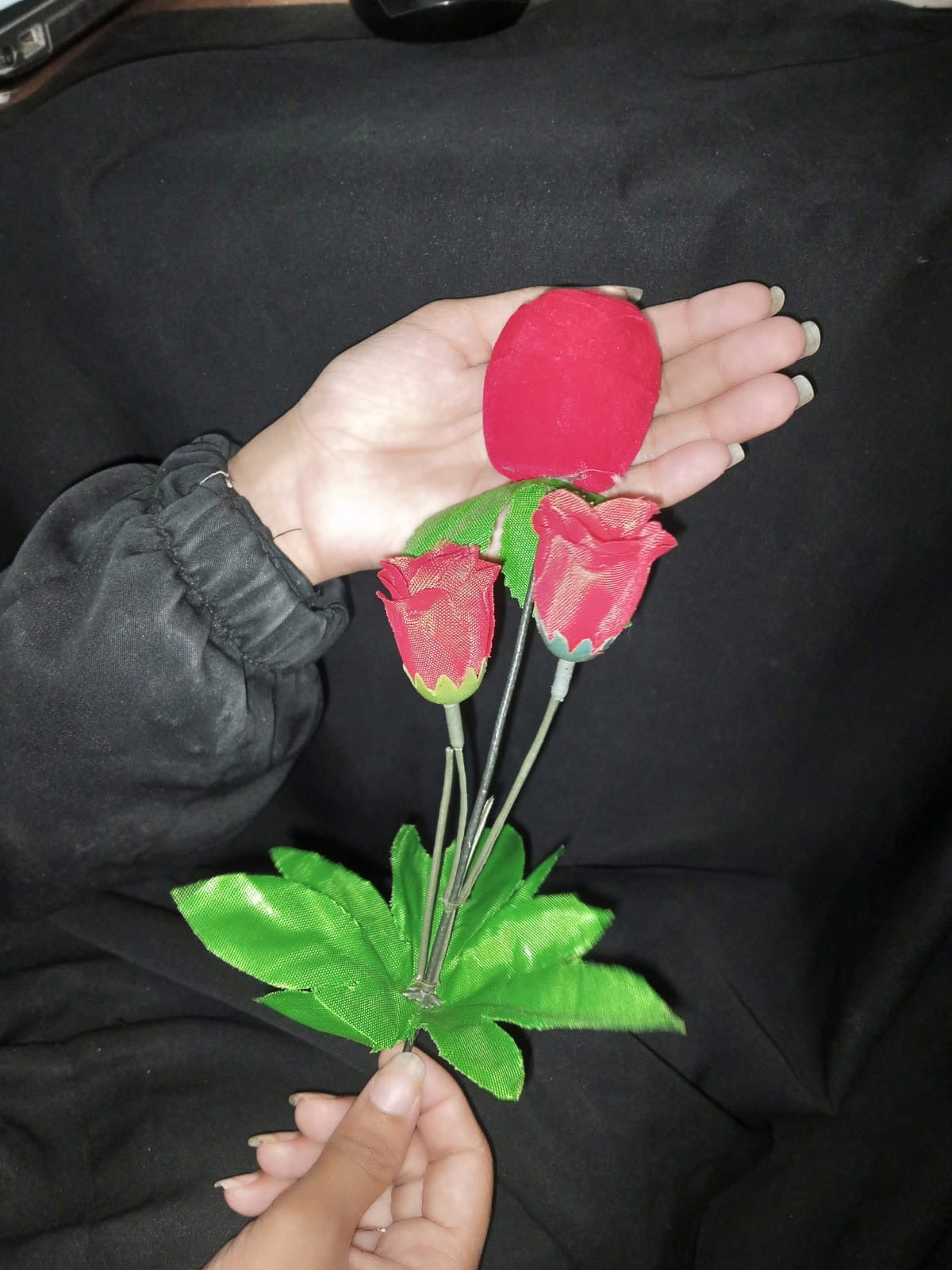 Red Rose Flower Ring with Box for Wedding Valentines Engagement  kifrrdc1f-4