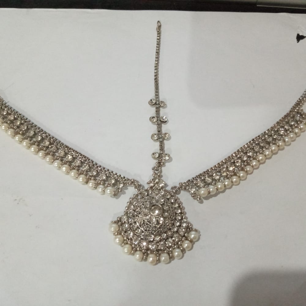 Diamante Kundan Matha Patti Wedding Bridal Goddess Bohemian Boho Head Chain Hair Jewelry Head Piece mpfrada5b-1