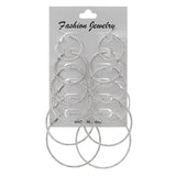 6 Pairs/set 2020 New Fashion Round Circle Silver Hoop Earrings Set For Women Girl Punk Style Brincos Round Earrings Party Jewelry Gift egfrsrb5c-1