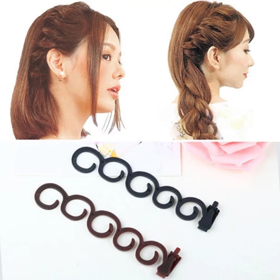 Hair Styling Set, Fashion Hair Design Styling Tool Accessories DIY Hair Accessories Tool Kit Hair Sculpting Tool Kit, Magic ple Quick Spiral Braide  htfrbks6j-1