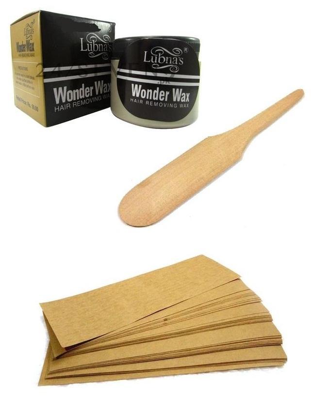 Lubna's Wonder wax with spatula and 50 pcs strips