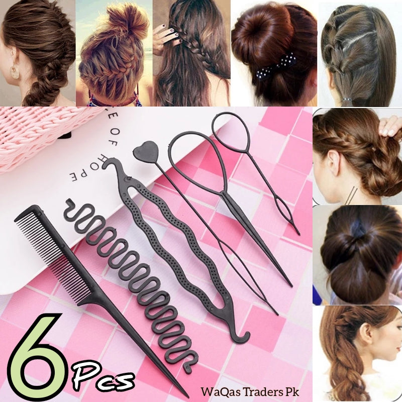 Hair Styling Set, Fashion Hair Design Styling Tool Accessories DIY Hair Accessories Tool Kit Hair Sculpting Tool Kit, Magic ple Quick Spiral Braide  htfrbks6j-1