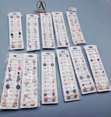 Fashion 12 pair/set Randum Earrings for Women Square Crystal Heart Stud Earrings for Women egfrsrc1i-1