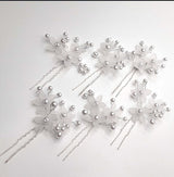 pack of six Hair Accessories Pearls Beads Hairpins  Flower Bridal Wedding Hair Clips Ornament