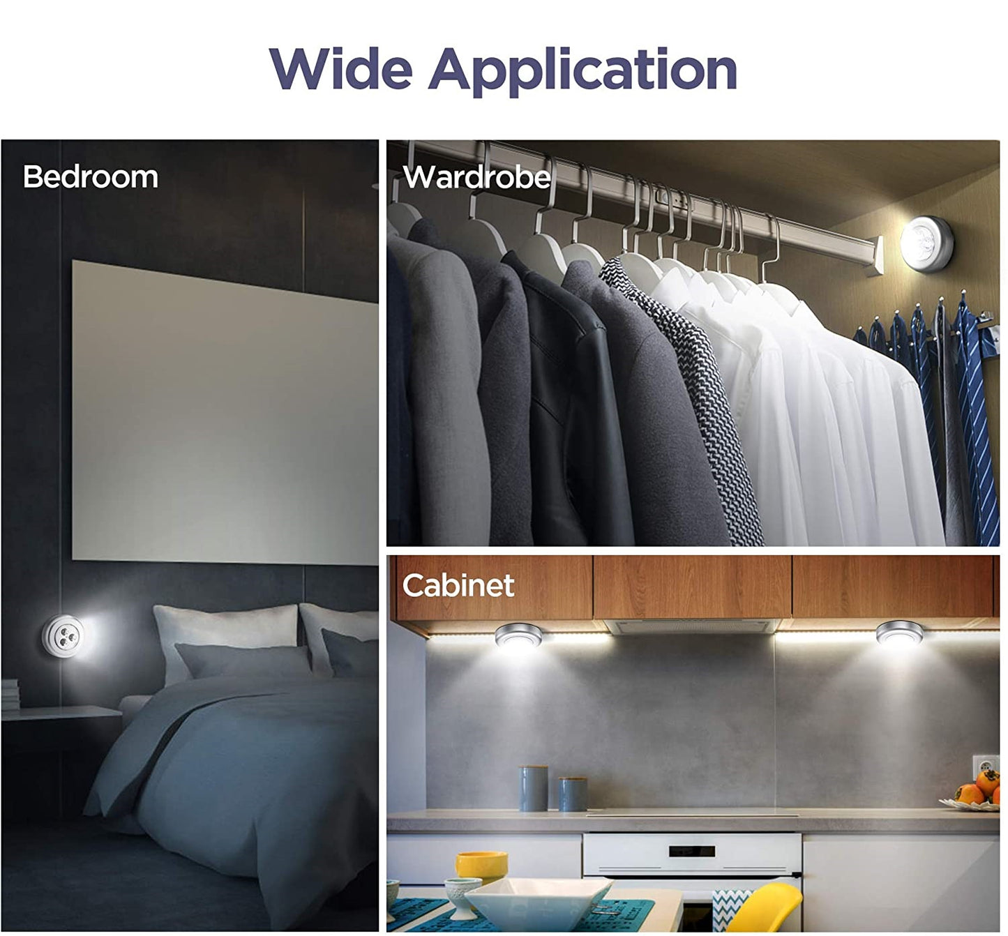Wardrobe LED Night Light One Touch Operated| Wireless LED Light | Automatic Led Light for Storage Room|Rack Cabinet kitchen|LED Night Light for Kids Room| Self Adhesive LED Light  stlsrz4d-5