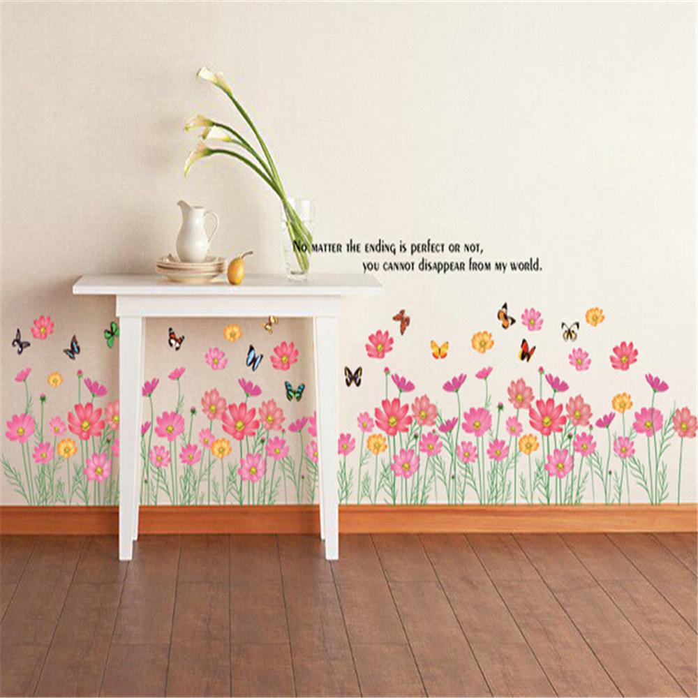 AY870 Little flowers Kids vinyl wall sticker for kids rooms home decor decals adesivos de parede stickers