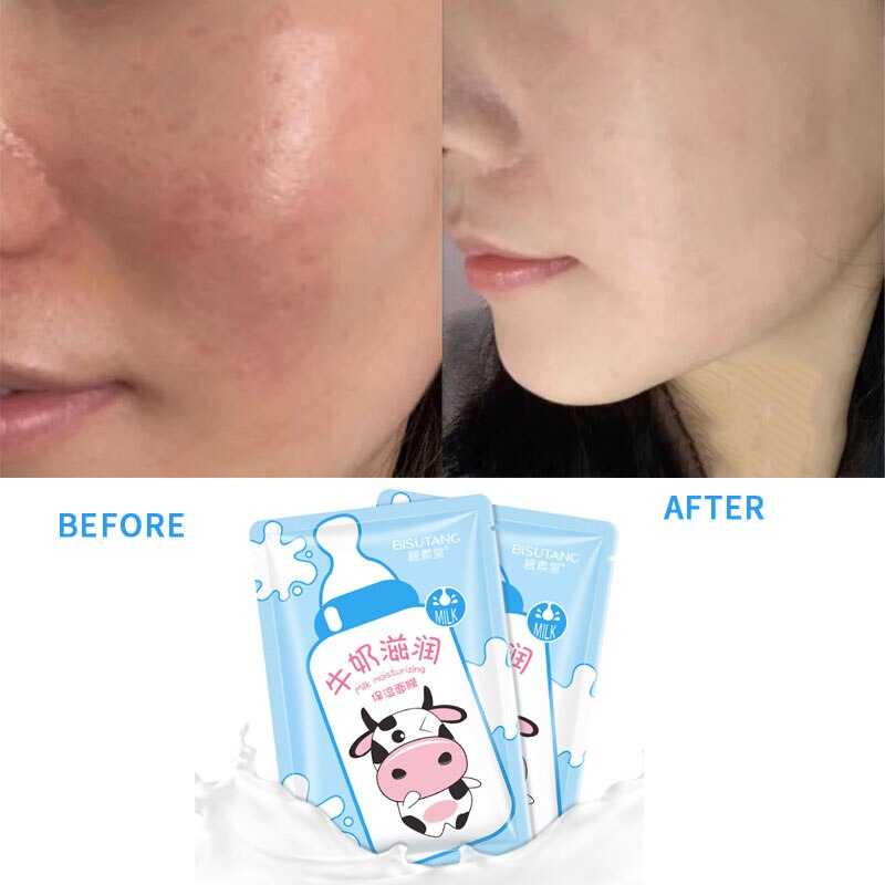 BISUTANG Milk Nourishing Mask Hydrates And Nourishes The Skin To Remove Acne Whiten And Anti Wrinkle And Anti Aging Face Care  mkfrweu1d-3