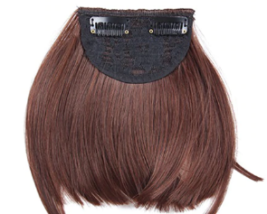 straight Fringe Bangs Clip Ons 6 Inch Short Straight Front Neat