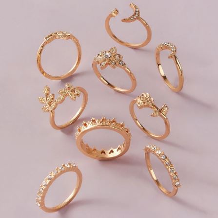 9Pcs/Set Fashion Vintage Ring