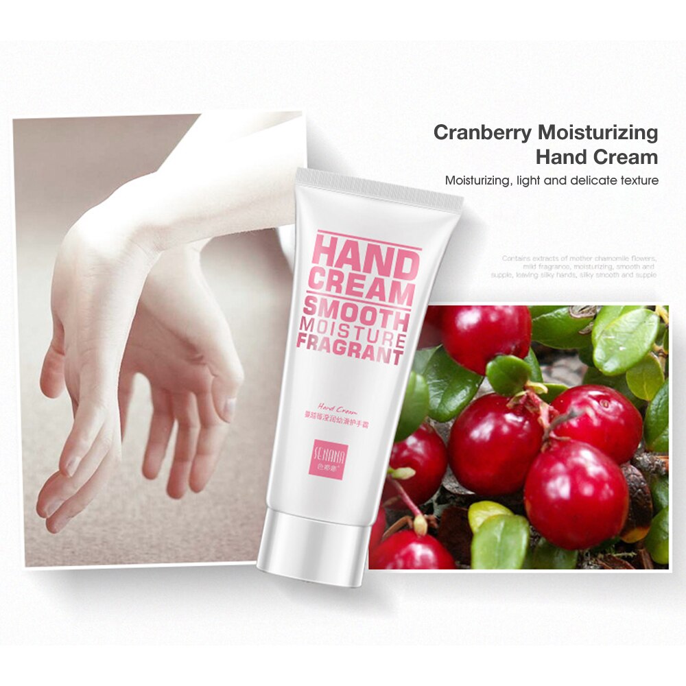Senana Cranberry Soft Hand Cream Lotions Serum Repair Nourishing Hand Skin Care Anti Chapping Anti Aging Moisturizing Whitening Cream  cmfrweu1d-5