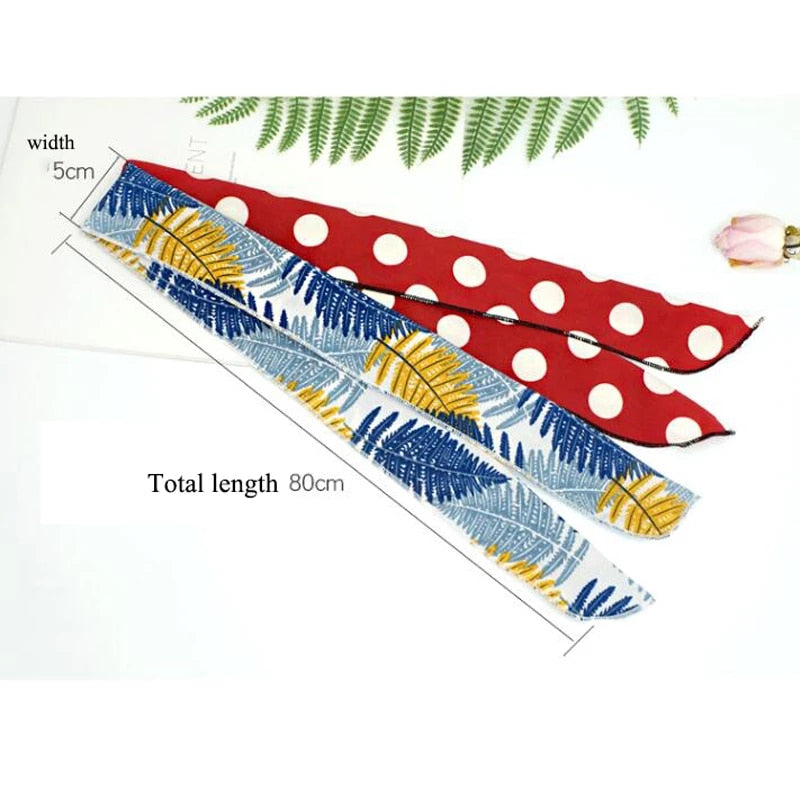Randum Cute Turban Girls Cartoon Print Headband Womens Multi Use Adjustable Hair Band with Metal Wire Scarf Cross Bow Hair Accessories hbfrmid4k-1