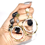 Vintage Fashion Golden  Metal Earrings For Women Trendy Creative Design Big Geometric Hanging Drop Earring Female Jewelry egfrbkb9j-5