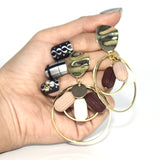 Simple Fashion Creative Golden Black Metal Geometric Earrings For Women Vintage Big Round Hanging Dangle Drop Earrings Female egfrmib9j-1