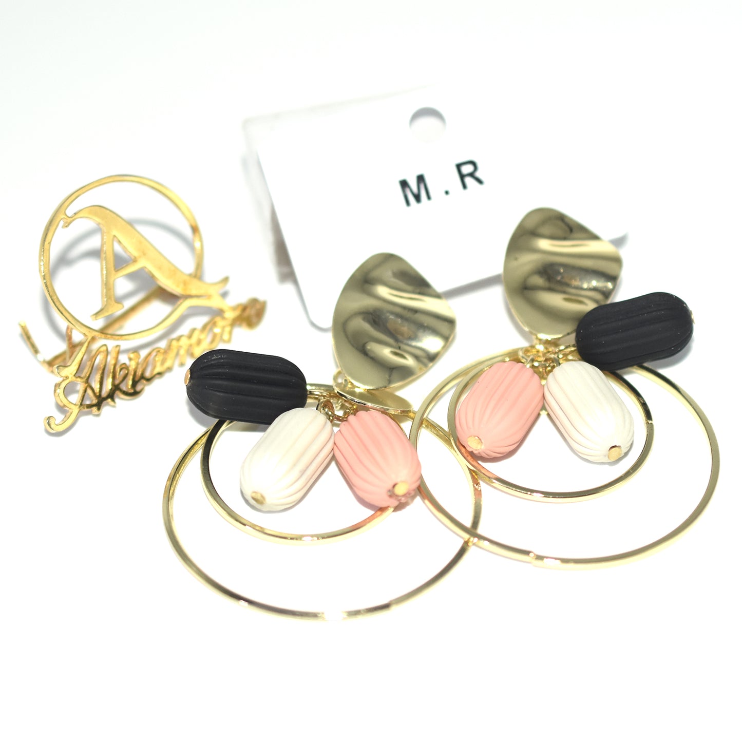Simple Fashion Creative Golden Black Metal Geometric Earrings For Women Vintage Big Round Hanging Dangle Drop Earrings Female egfrmib9j-1