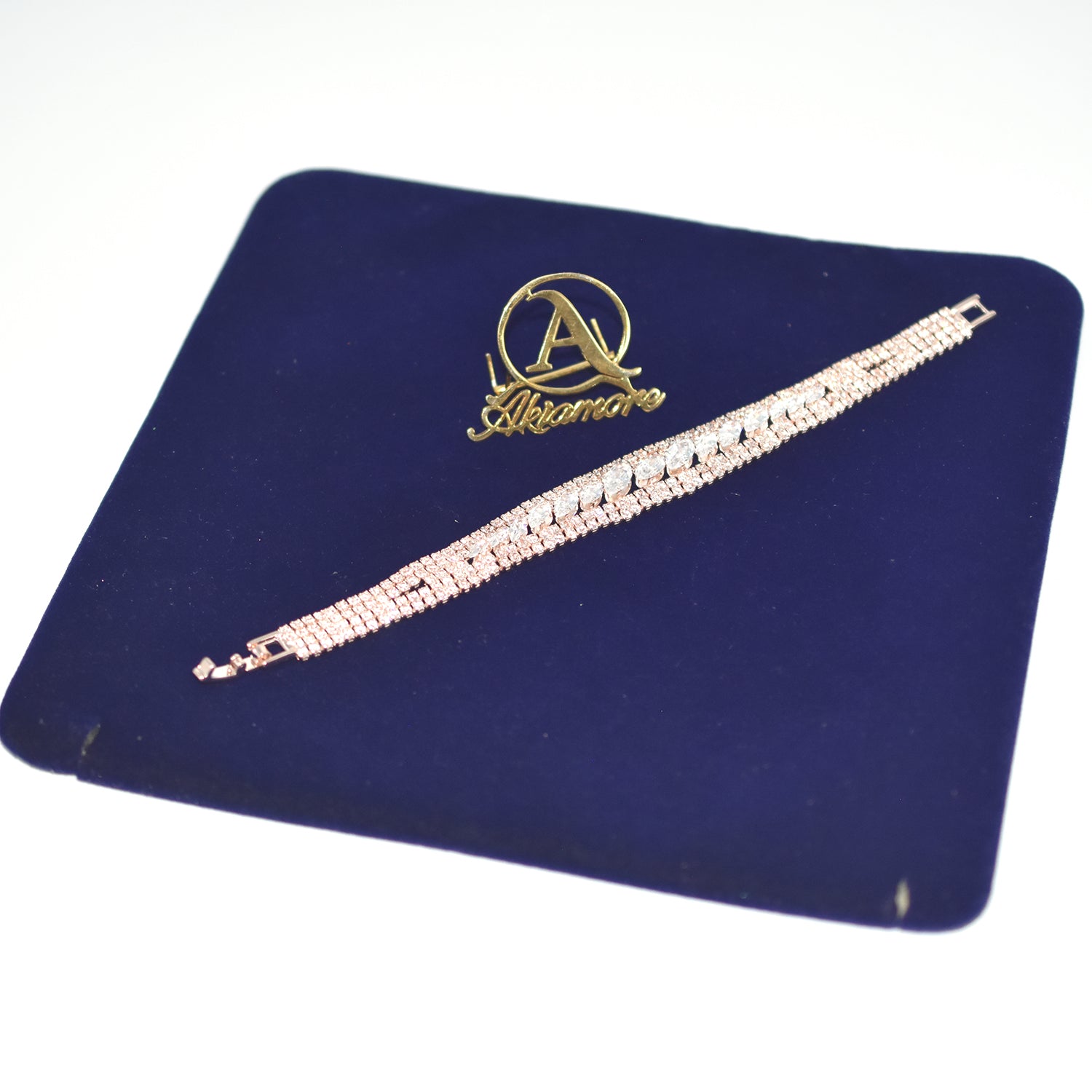 Sterling Golden and Rose Gold Silver Ladies Cubic Zirconia Tennis Bracelet Women Girls Fashion Box Chain Bracelets Jewelry btfrgda4e-a