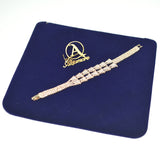 Sterling Golden and Rose Gold Silver Ladies Cubic Zirconia Tennis Bracelet Women Girls Fashion Box Chain Bracelets Jewelry btfrgda4e-a