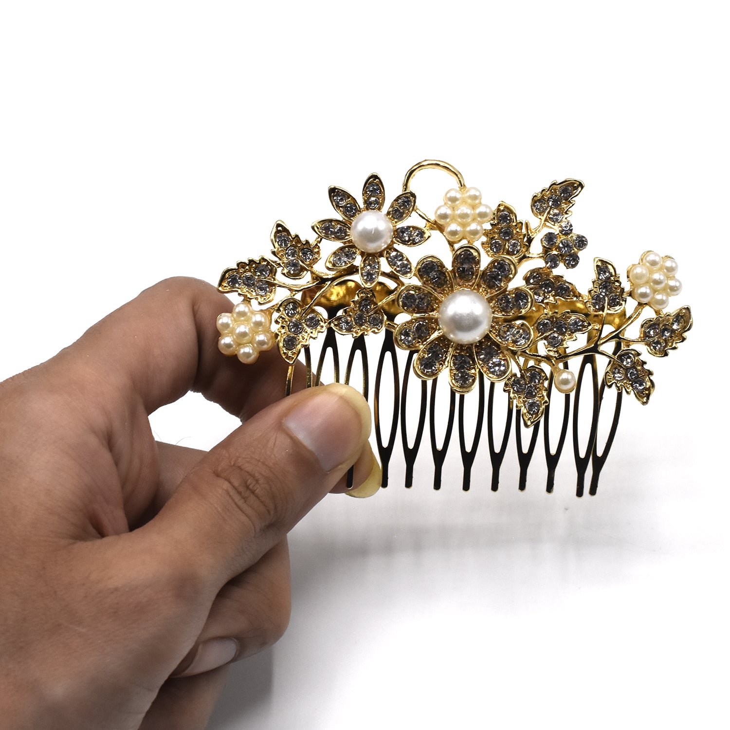 2021 New European Design Leaves Wedding Hair Accessories Pearl Crystal Flower Bridal Hair Comb Wedding Hair Jewelry Gift hpfrgrd5e-1