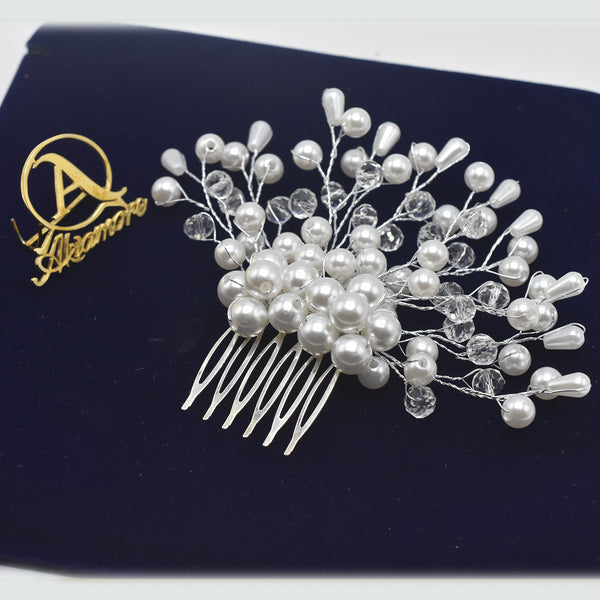Crystal Hair Combs Tiaras Rhinestone Pearl Bridal Hair Comb Headpiece Women Hair Jewelry Wedding Hair Accessories for Bride cpfrpdc5k-1