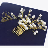 Crystal Hair Combs Tiaras Rhinestone Pearl Bridal Hair Comb Headpiece Women Hair Jewelry Wedding Hair Accessories for Bride cpfrpdc5k-1