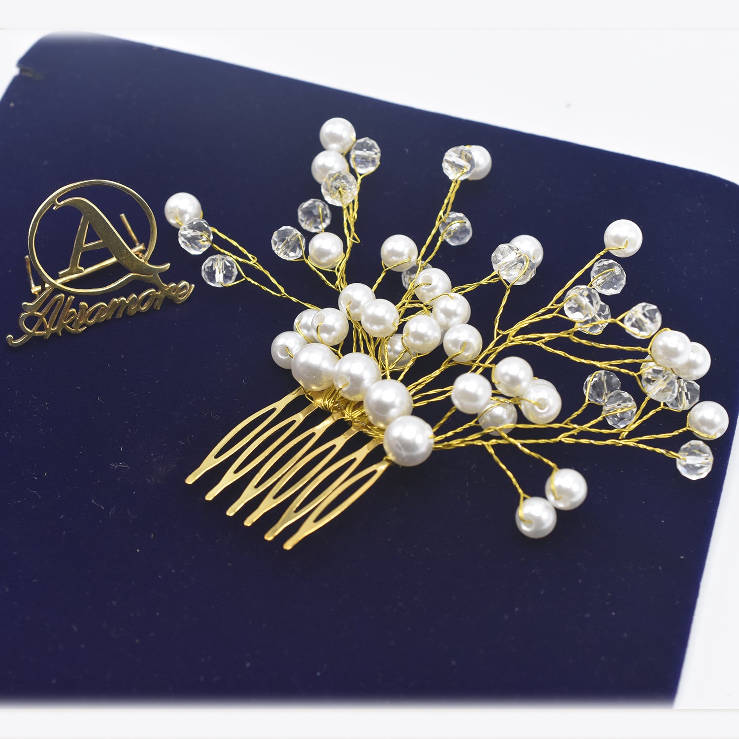 Crystal Hair Combs Tiaras Rhinestone Pearl Bridal Hair Comb Headpiece Women Hair Jewelry Wedding Hair Accessories for Bride cpfrpdc5k-1