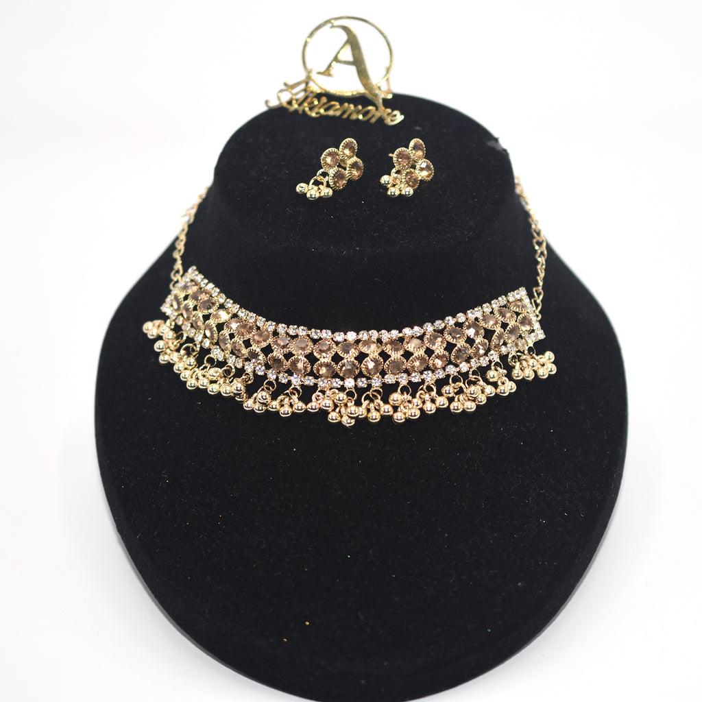 Prom Jewelry Crystal Rhinestone Necklace & Earring Set