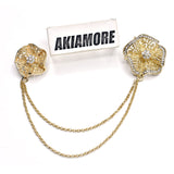Vintage Simulated Pearl Brooch Pin Double Head Large Big Crystal Scraf Brooches For Women Wedding Jewelry Accessories bcfrgdd5y-1