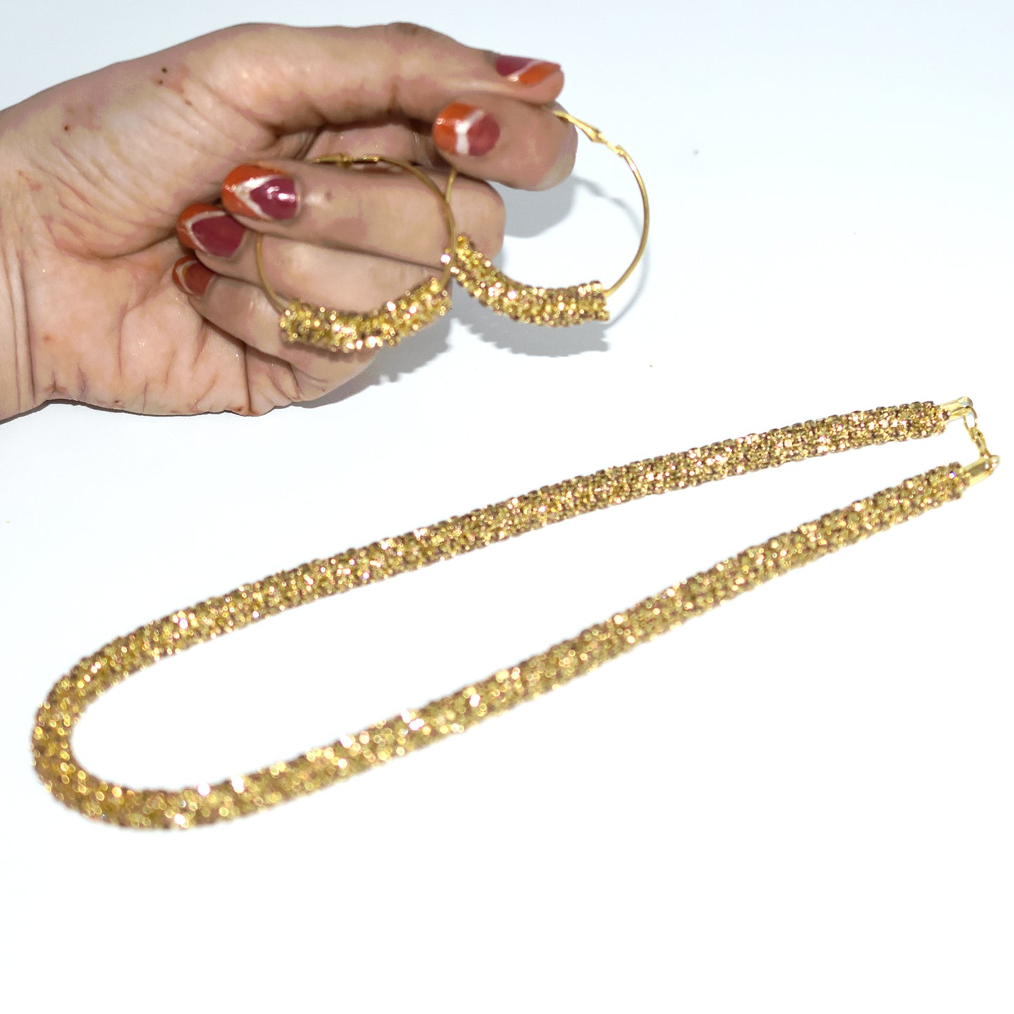 Golden Jewelry Sets Sweet Princess Round gold Zircon 3 Piece Set Fashion Jewelry Womens Accessories
