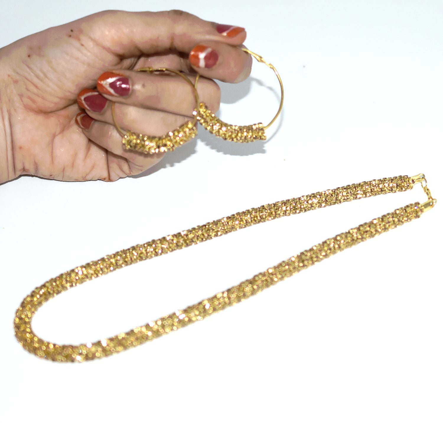 Golden Jewelry Sets Sweet Princess Round gold Zircon 3 Piece Set Fashion Jewelry Womens Accessories