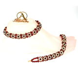 Pearl Kundan anklet plfrmga3n-6