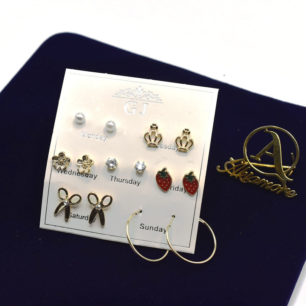 Fancy Stud Earrings 7pcs/set 2020 New Jewelry For Women fashion Jewellery